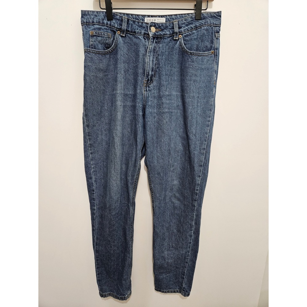 Primark Denim Co Womens Mom Jeans Medium Wash High Rise Size 8 40 44